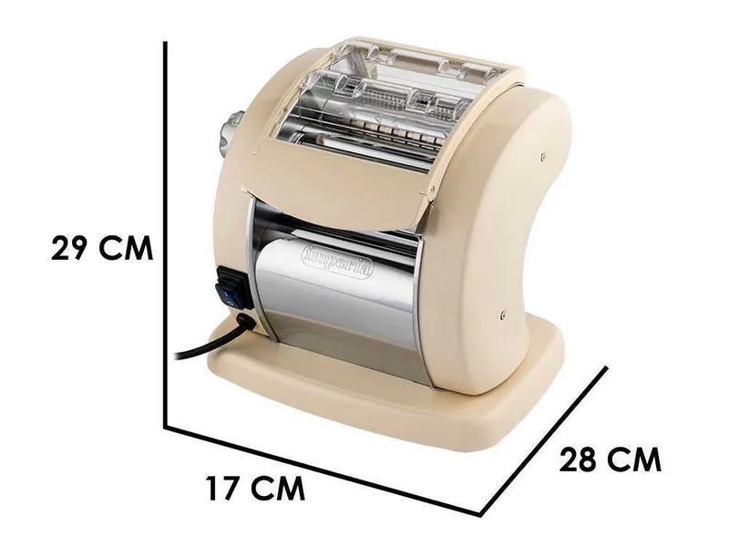 Imperia PastaPresto Classica crème - Machine à pâtes électrique en INOX