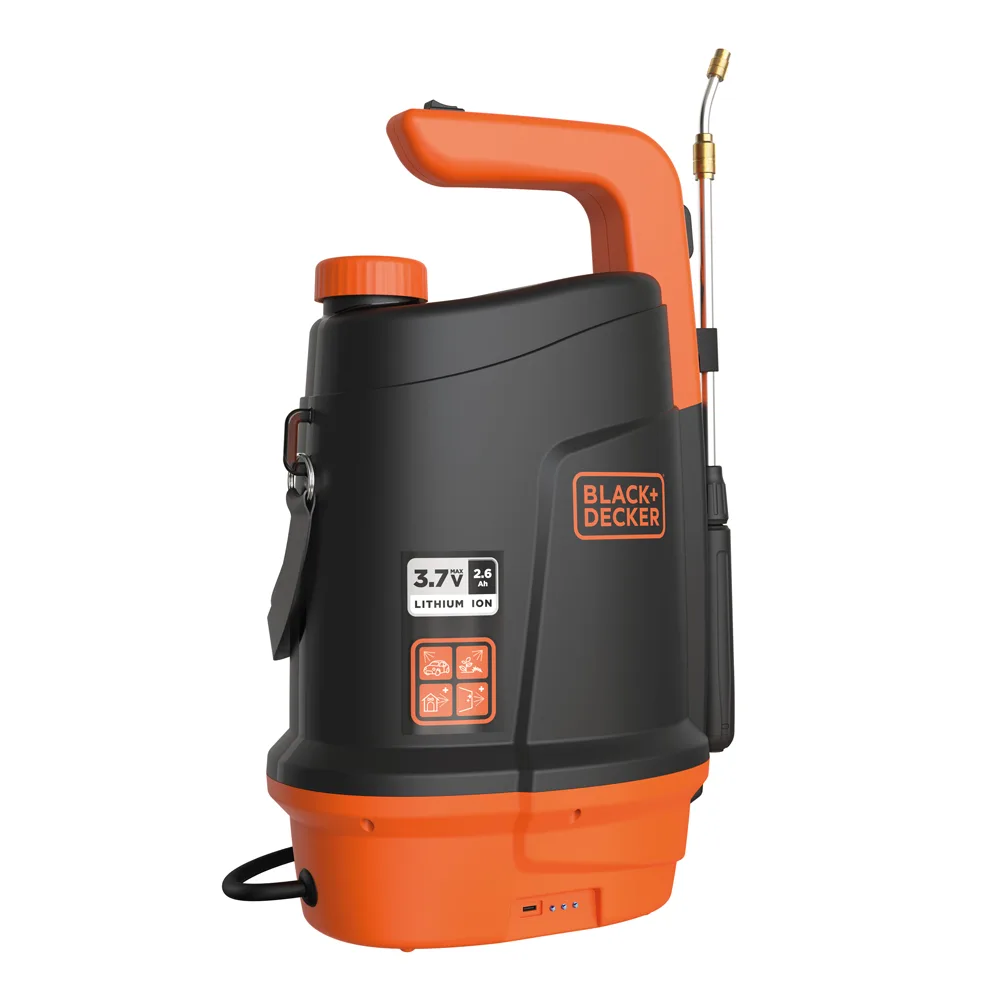 Black & Decker BXSPBS05E - Pulvérisateur à bandoulière à batterie - 5 litres - 3,7V/2,6Ah