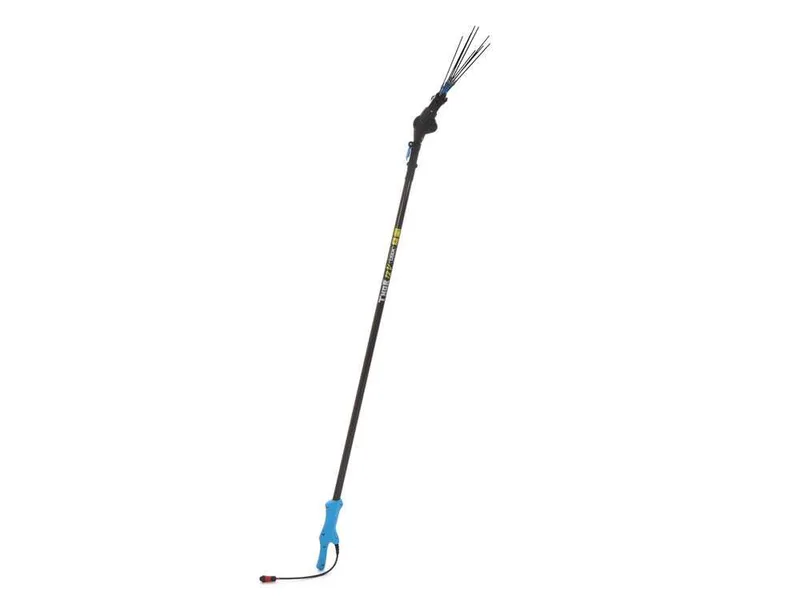 Peigne vibreur électrique à batterie Lisam Thor - Avec 8 dents en carbone - 250-350 cm - Perche télescopique