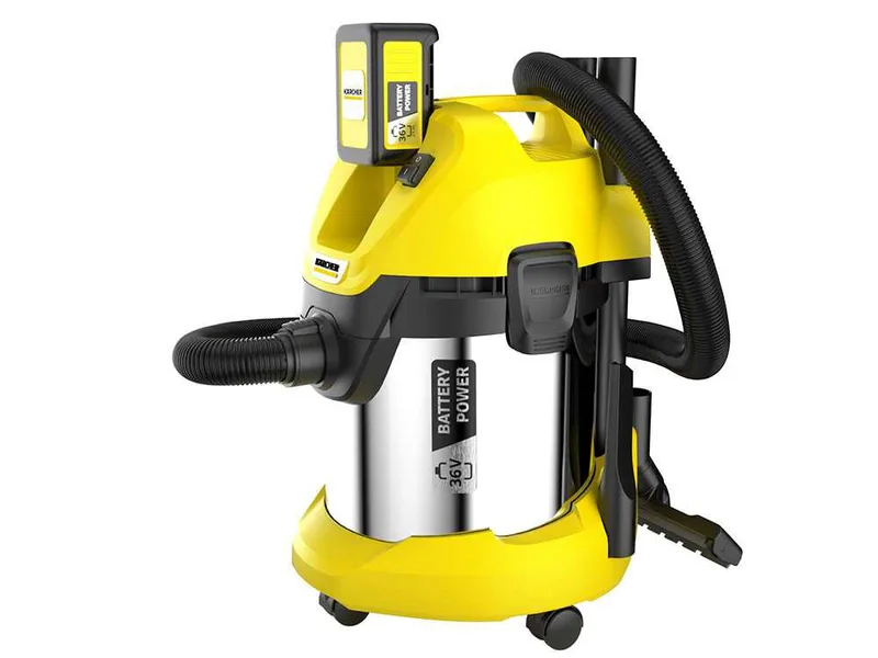 Karcher WD 3 Premium Battery 36 V - Aspirateur multifonction à batterie 36V 5Ah - Solides, liquides et souffleur