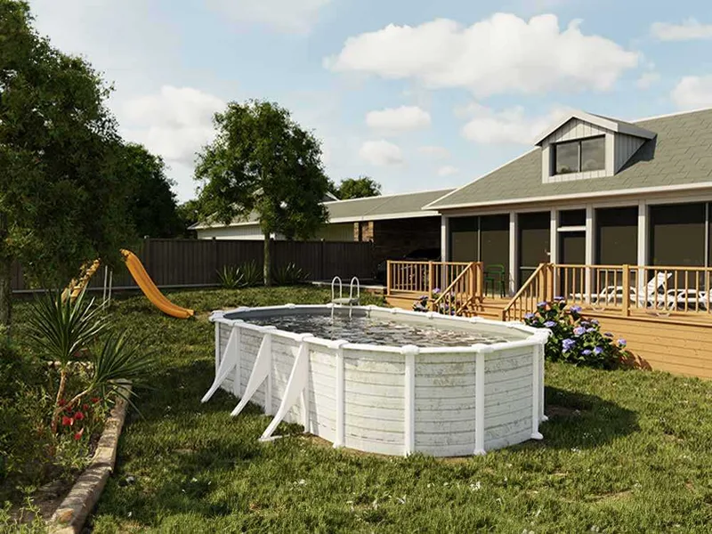 Gre Finlandia Ovale 730x375x120cm - Piscine hors-sol en acier