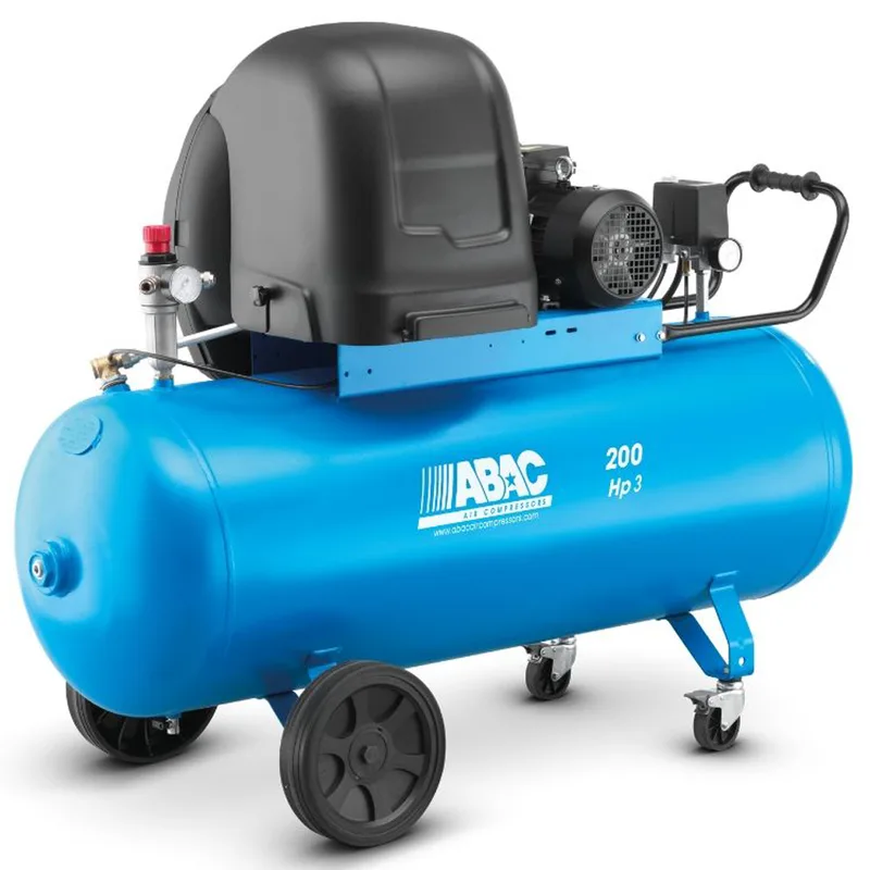 ABAC PRO A39B 200 CT3 - Compresseur d'air électrique triphasé par courroie silencieux - Moteur 3 CV - 200 litres