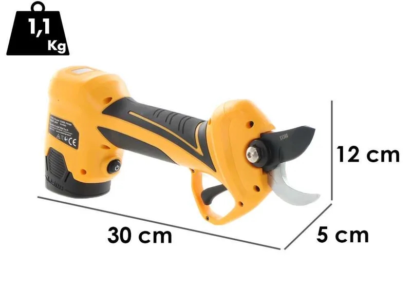 Volpi Predator PV360 - Sécateur électrique de taille - 2x 14,4V/2,5Ah - Diamètre de coupe 32 mm
