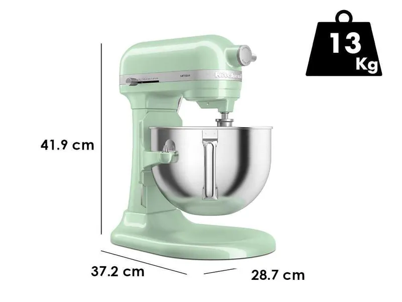 KitchenAid Artisan 5KSM60SPX-EPT Pistache - Batteur mélangeur planétaire avec cuve amovible