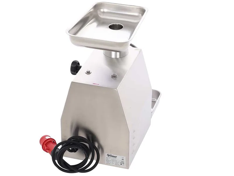 Fimar 22RS - Hachoir à viande électrique - 400 V - 1,5 CV - Groupe de hachage en INOX - Avec inverseur de marche