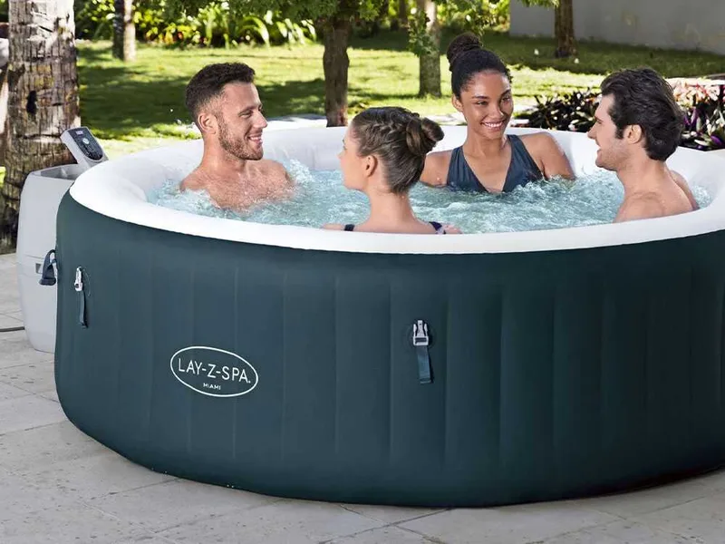 Bestway Lay-Z-Spa Miami AirJet 6001D vert - Ø196x66 cm - Spa gonflable pour 5-6 personnes