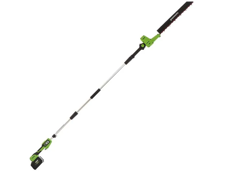 Greenworks G48PHTII - Taille-haie à batterie sur perche de rallonge - 48 V 5 Ah