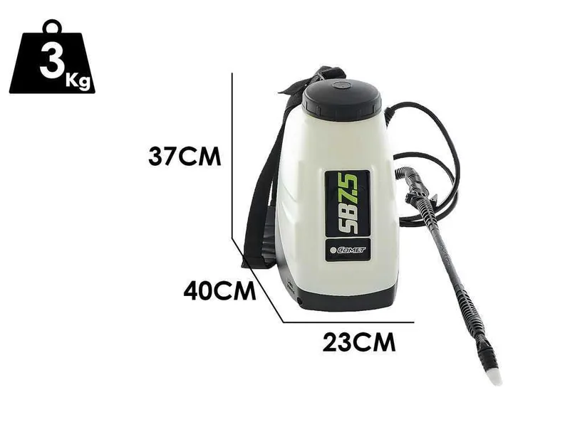 Pulvérisateur porté à batterie Comet SB7.5 - 12.6V et 3.4Ah