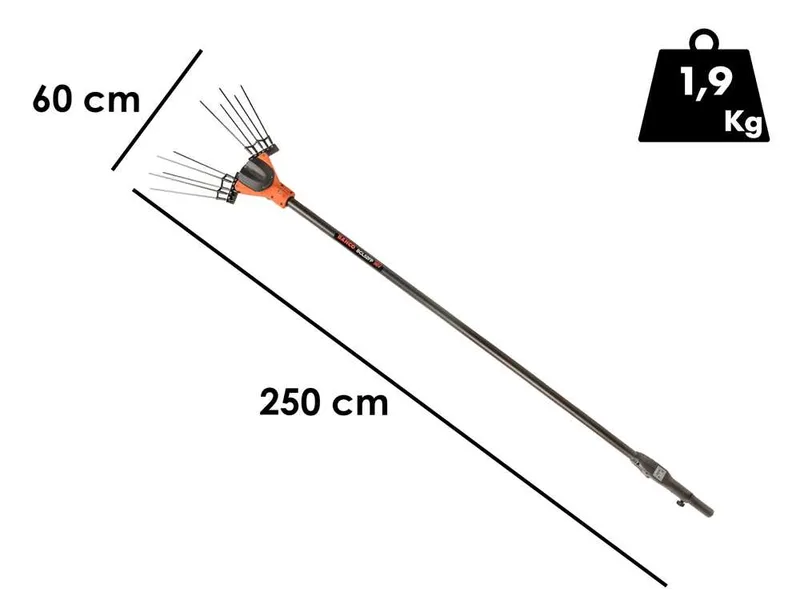 Bahco BCL52FP 36V - Peigne vibreur électrique à batterie - Perche fixe en carbone + Rallonge - 250 + 70 cm