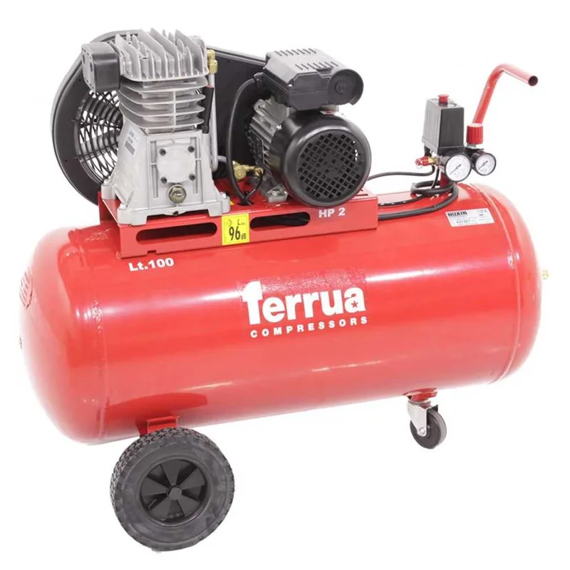 Ferrua FB28/100 CM2 - Compresseur d'air électrique monophasé à courroie - Moteur 2 CV - 100 L