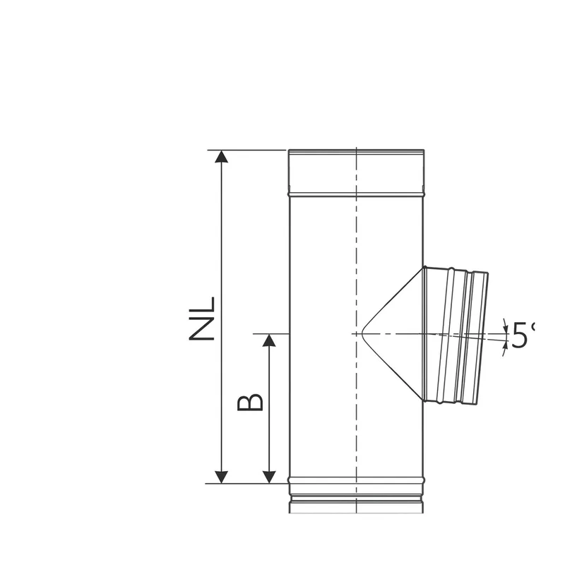 Schiedel Raccordement de conduit PPL 85° Ø 200 mm