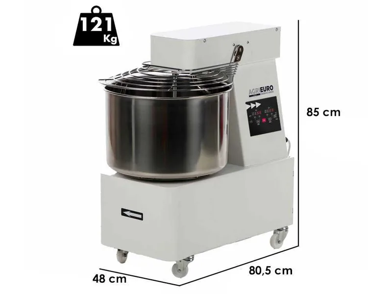 Mixer 5000 T-2G DIG - Pétrin à spirale - 40 kg triphasé à 2 vitesses - Écran numérique