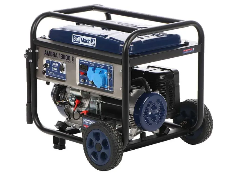 BullMach AMBRA 13800 E - Groupe électrogène sur chariot à essence avec AVR 10 Kw monophasé - Cadran ATS inclus
