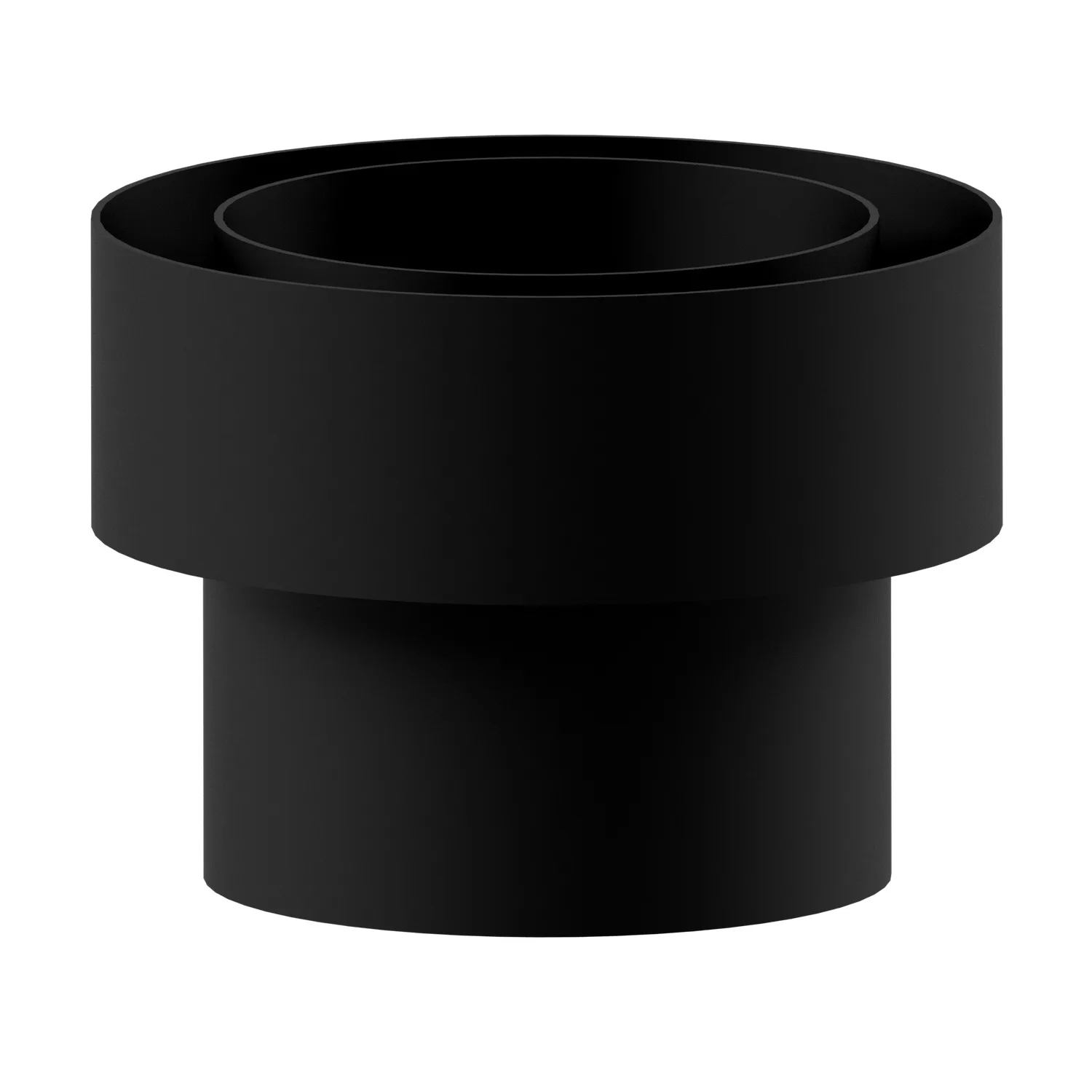 Raik Lifestyle DUO pièce de raccordement de conduit de cheminée 130mm noir pour tuyau de fumée / conduit de fumée