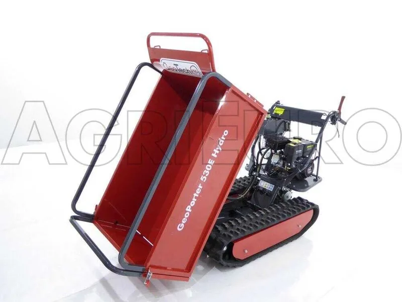 Brouette à moteur GeoTech Pro GeoPorter 530E BS Hydro - 10 CV - basculement hydraulique, charge 500 kg
