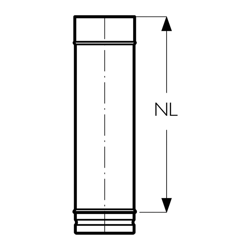 Schiedel Élément de conduit PPL ovale 500 mm Ø 113 mm