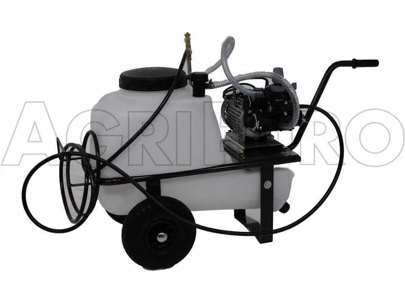 Groupe motopompe de pulvérisation Comet MC 20/20 - moteur électrique monophasé sur chariot avec cuve 50 l