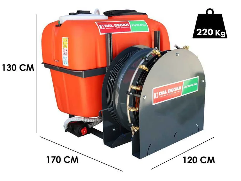 Dal Degan volkan extra 400L - Atomiseur porté avec raccord tracteur pour pulvérisation - pompe aps 71