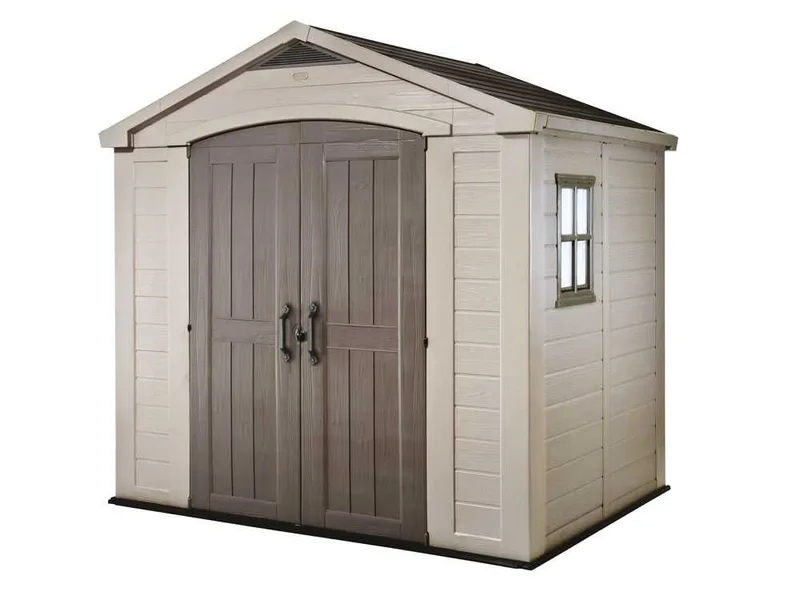Keter Factor beige - Abri de jardin - Avec fenêtre latérale - 256.5x182x243 cm