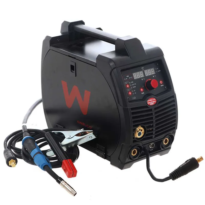 Poste à souder inverter multiprocesseur Awelco smartmig 2200 - mig-tiglift -mma - monophasé - gaz/no gaz