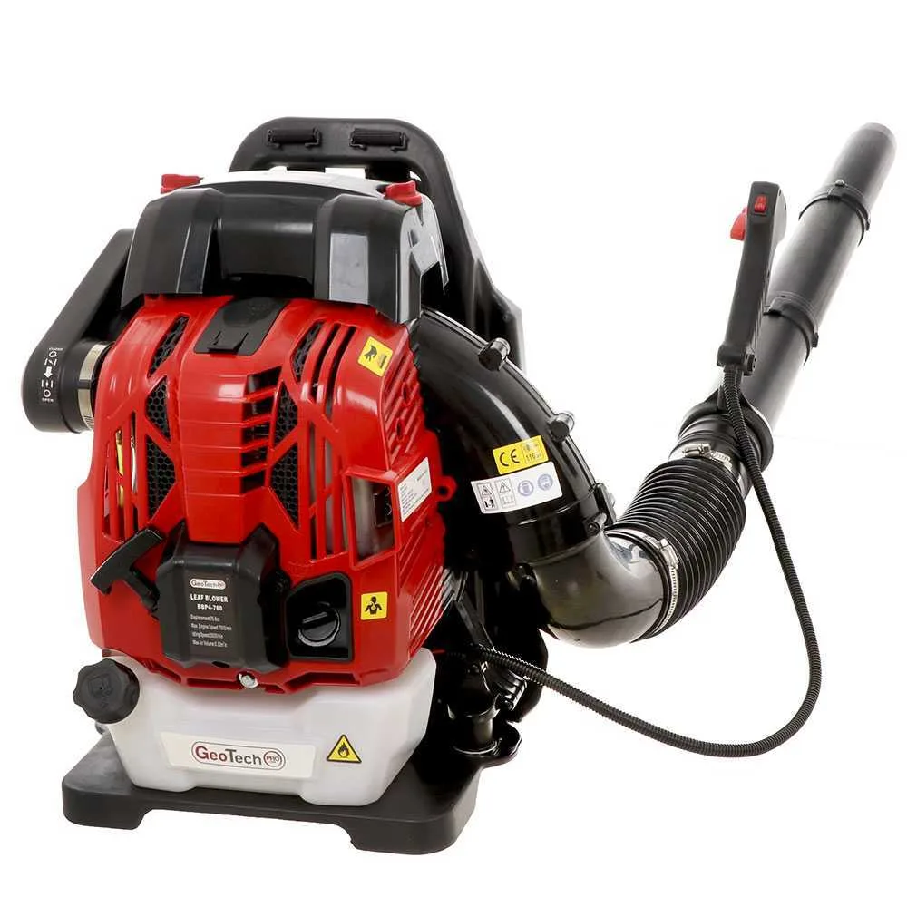 GeoTech Pro BBP4-760 - Souffleur de feuilles thermique à dos avec moteur 4 temps