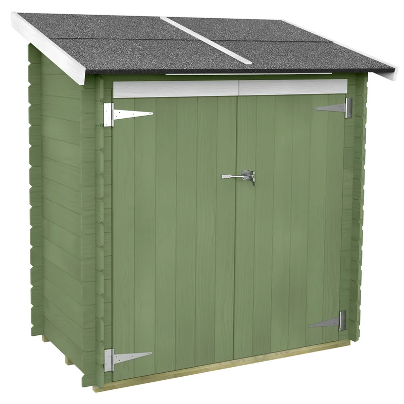 Alce Ambrogio 155x85 vert - Abri de jardin en bois - Toit à une pente - 155x85x165 cm