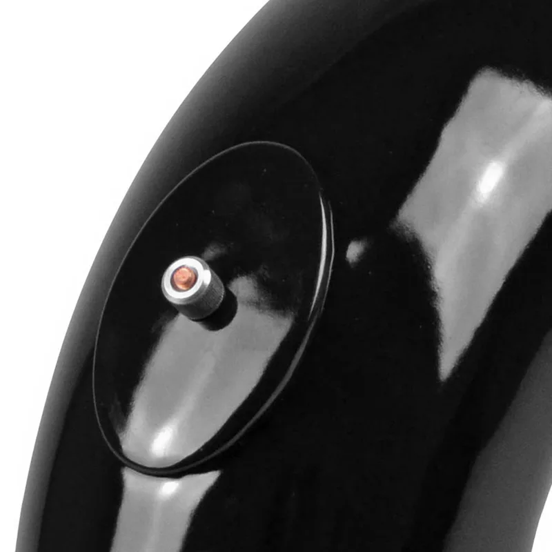 Coude de conduit de fumée / Coude de tuyau de poêle émaillé 150 mm - Coude lisse à 90° noir avec ouverture de nettoyage.