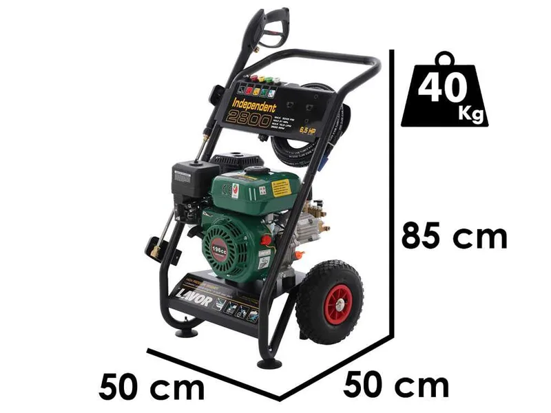 Lavor Independent 2800 - Nettoyeur à pression thermique - 200 bar - 690 L/h - Moteur à essence Lavor 200 cm³