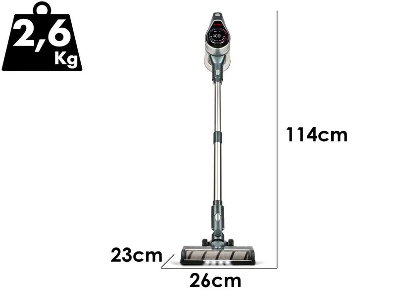 Girmi AP85 - Aspirateur - Balai électrique à batterie 2 en 1 - 25,9 V 2,2 Ah