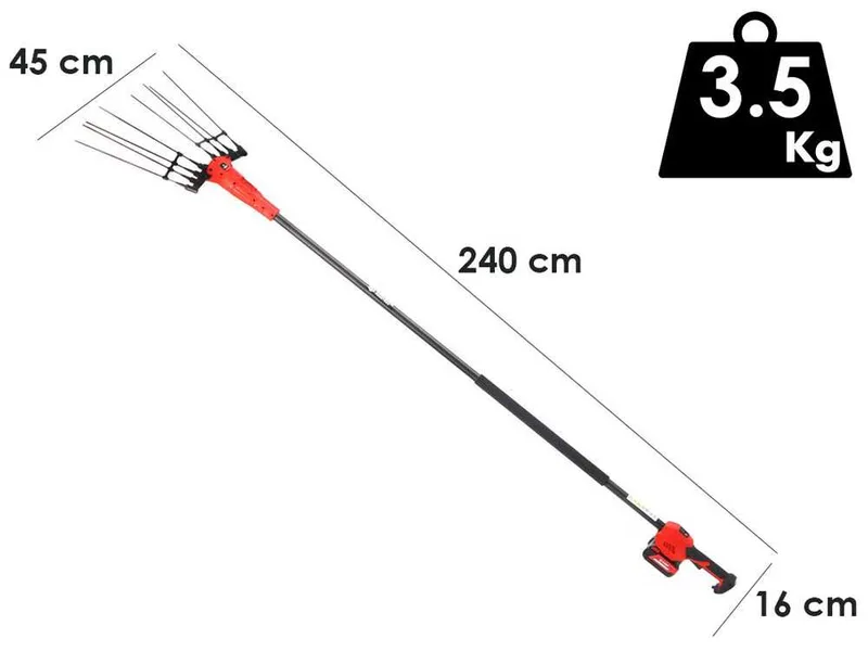 Blue Bird Olimpo 23-56 - Peigne vibreur à batterie - Batterie à dos - Perche fixe 240 cm - 50.4V 18Ah