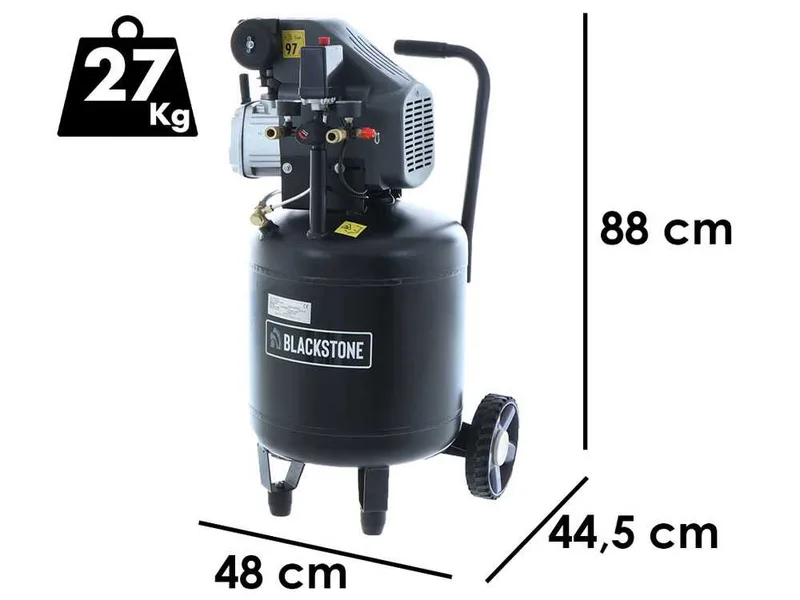 BlackStone V-LBC 50-20 - Compresseur d'air électrique - Réservoir 50 litres - Pression 8 bar