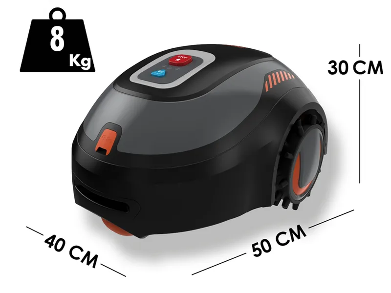 Black & Decker BCRMW123-QW - Robot tondeuse avec câble périphérique - tondeuse avec batterie au lithium 12V
