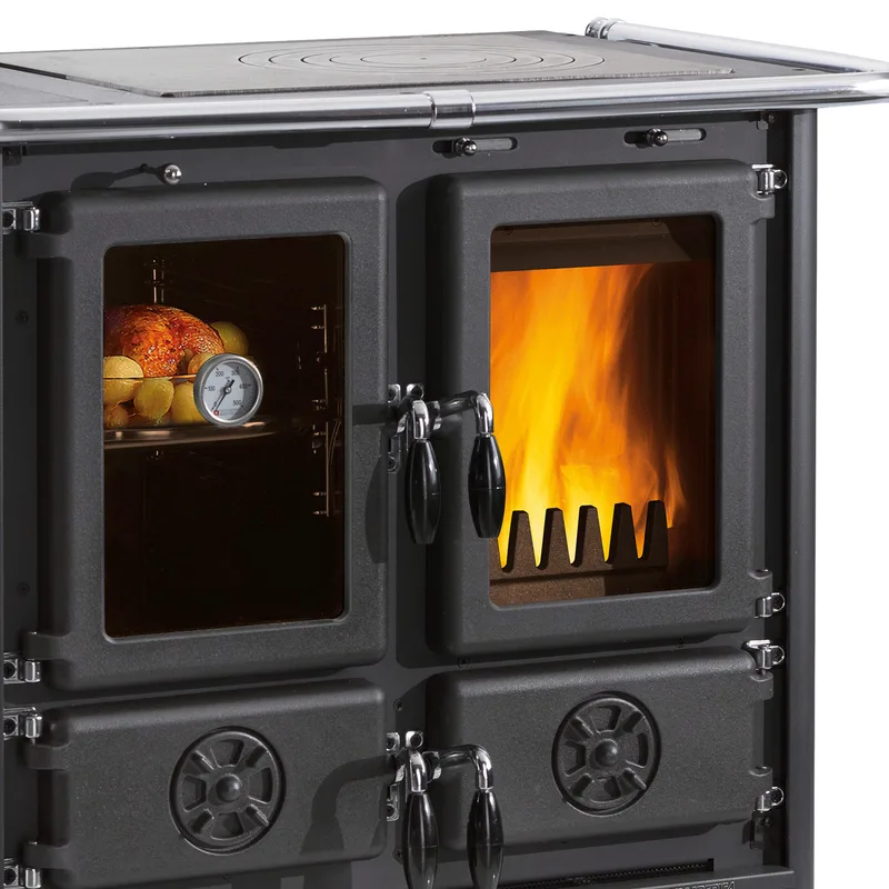 La Nordica Rosetta SX.16 Steel cuisinière à bois acier anthracite-noir