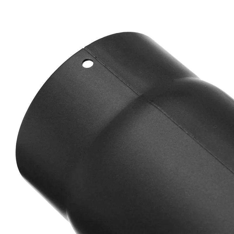 Raik Basic coude de tuyau de fumée 120mm noir 90° 3 pièces, sans porte pour tuyau de fumée / conduit de fumée
