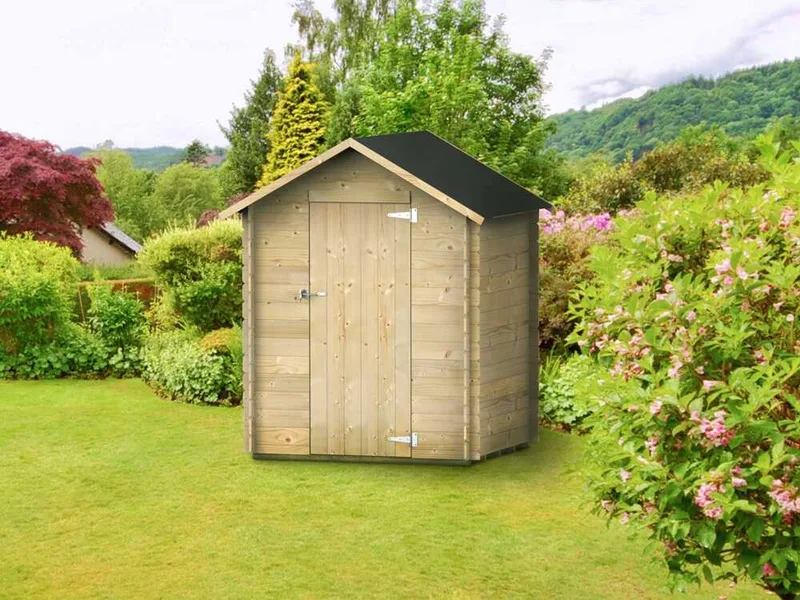 Alce Marcella 146x130 - Abri de jardin en bois - Avec toit à deux versants - 146x130x185 cm