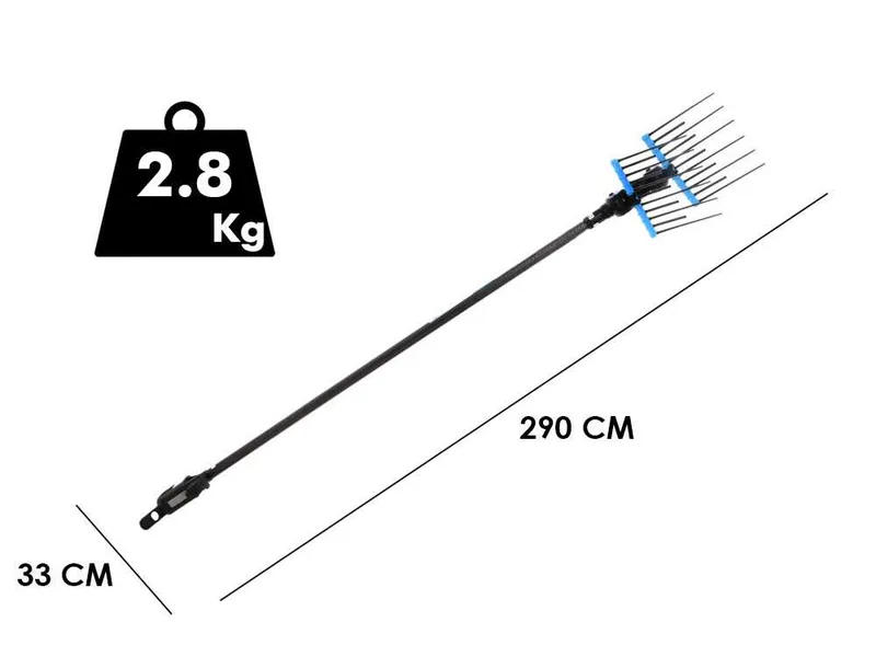 Campagnola Alice STAR ECO Plug-in - Peigne vibreur électrique à batterie 21.6 V 5 Ah - Perche fixe en carbone de 290 cm