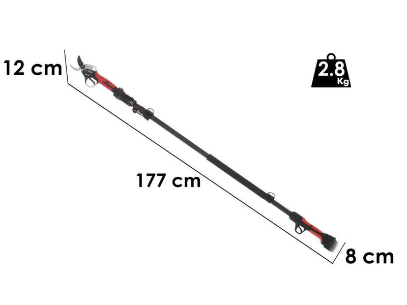 Sécateur électrique à batterie sur perche de rallonge BlueBird PS 22-38 - 21.6V - 2.5 ah - Diamètre de coupe 38 mm