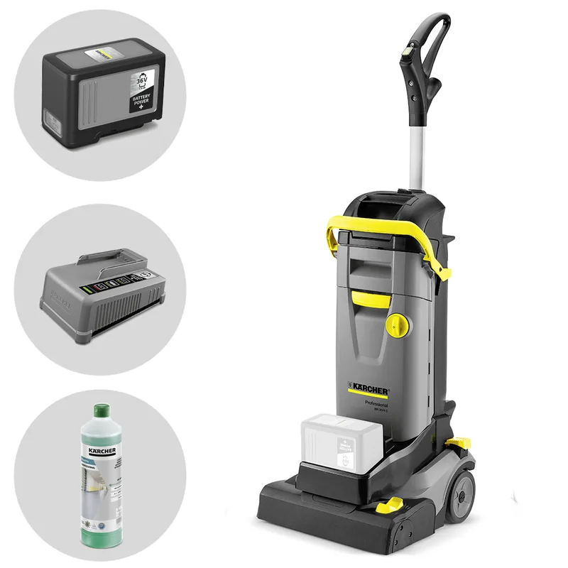 Karcher Pro BR 30/4 C BP Pack - Autolaveuse 3 en 1 : lave, sèche et aspire