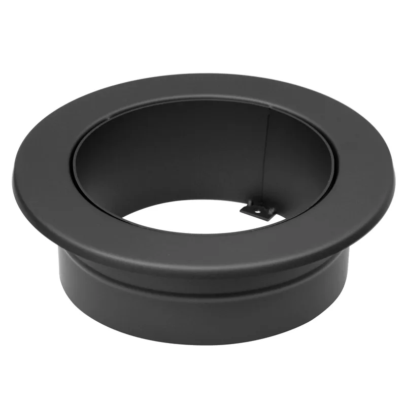 Raik Izoker Doublure murale double paroi 150mm noire double paroi avec rosette murale pour tuyau de fumée / conduit de fumée