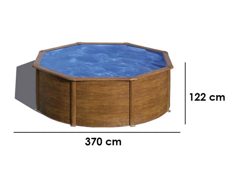 Gre Pacific ronde Ø350 x 120 cm - Piscine hors-sol en acier