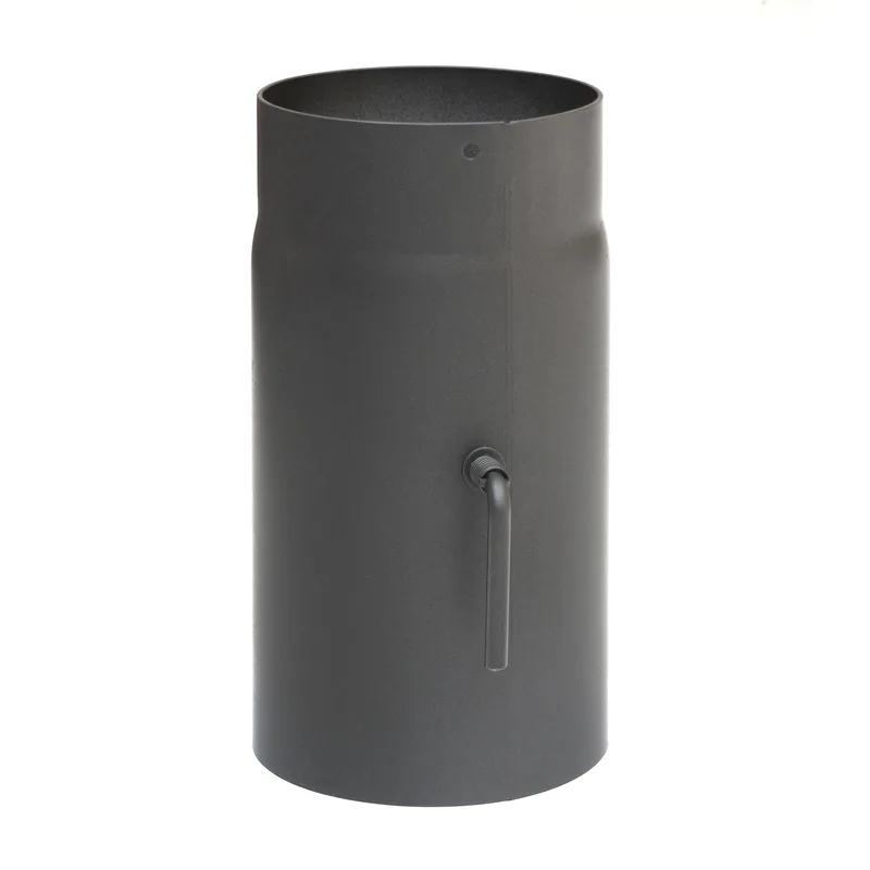 Raik Basic régulation de tirage 130mm gris fonte L: 250mm pour tuyau de fumée / conduit de fumée