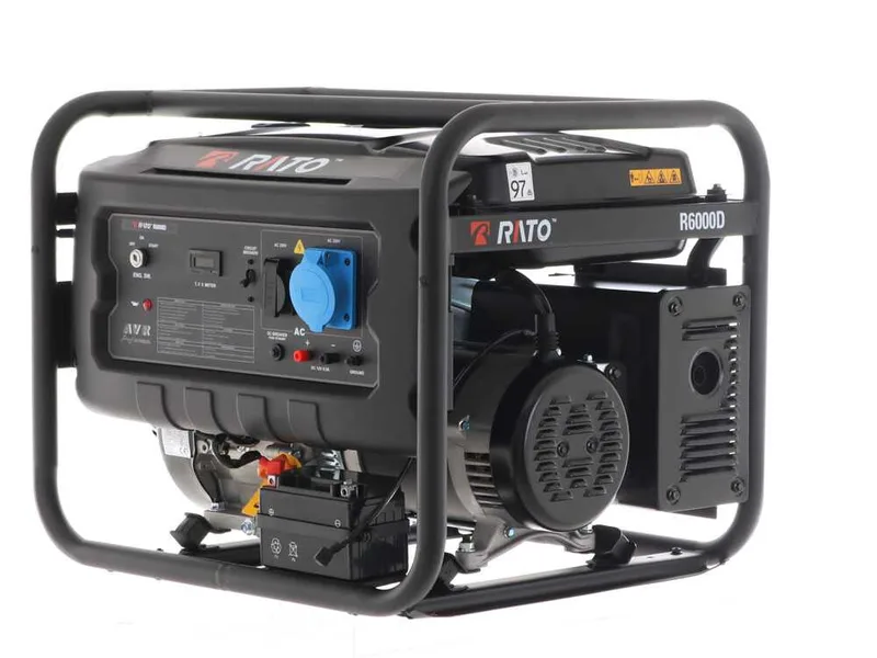 Rato R6000D AVR - Groupe électrogène à essence avec AVR et dém. électrique 6 kW - Continue 5.5 kW Monophasé