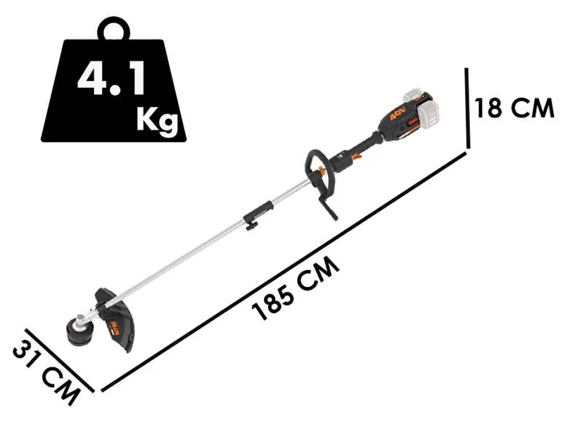 Worx nitro WG186E.9 - Débroussailleuse multifonction à batterie - sans batterie et sans chargeur