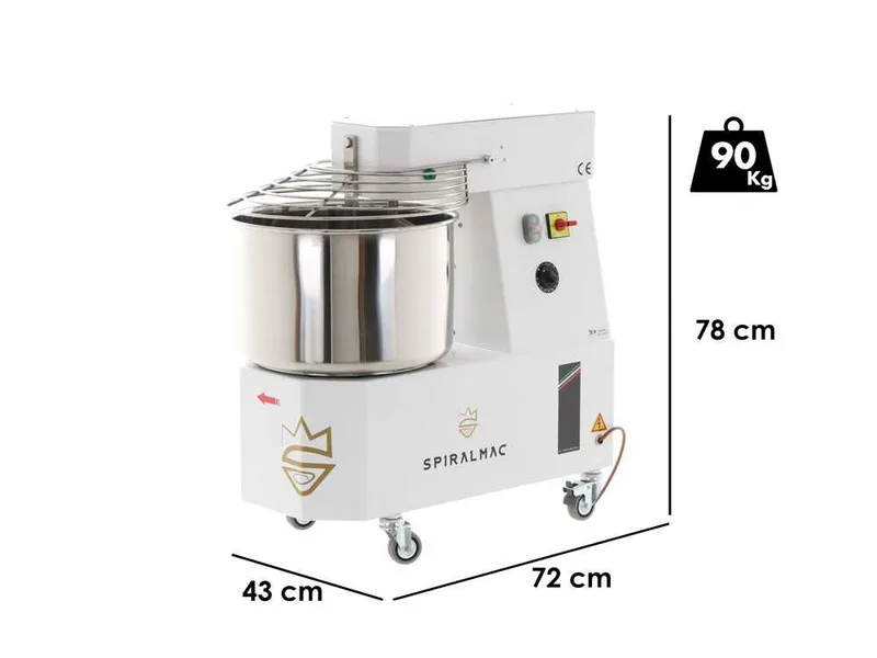 Pétrin à spirale SPIRALMAC SV25 2 vitesses triphasé - 25 Kg