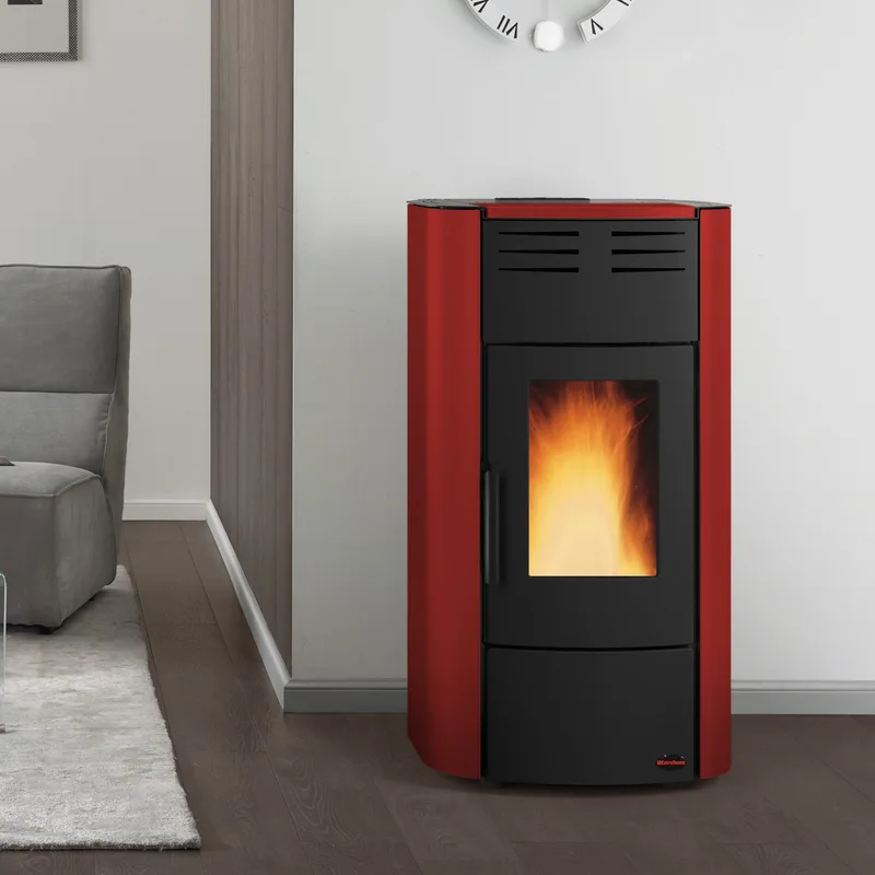 Extraflame Raffaella Idro H15 Poêle à granulés bouilleur Acier Bordeaux