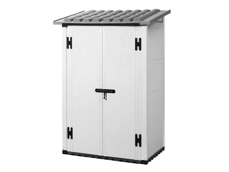 Garofalo Urban 100 - Abri de jardin - Avec porte à double battant - 122,5 x 82,5 x 201 cm