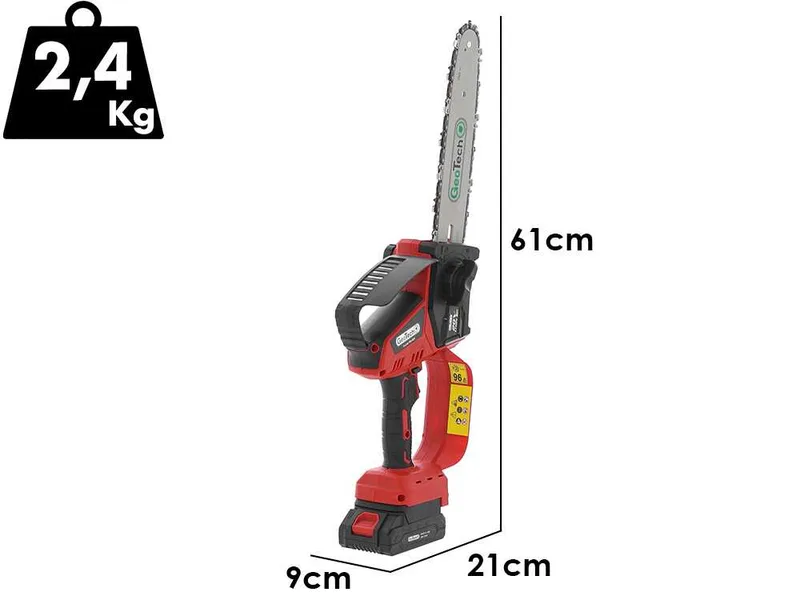 GeoTech X-Line PB-20V - Élagueuse sur batterie - 20 V 2 Ah