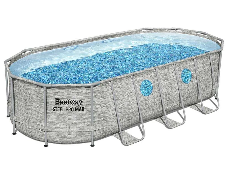 Bestway Steel Pro Max Splashview 56716 - 549x274x122 cm - Piscine ovale pour 7-8 personnes