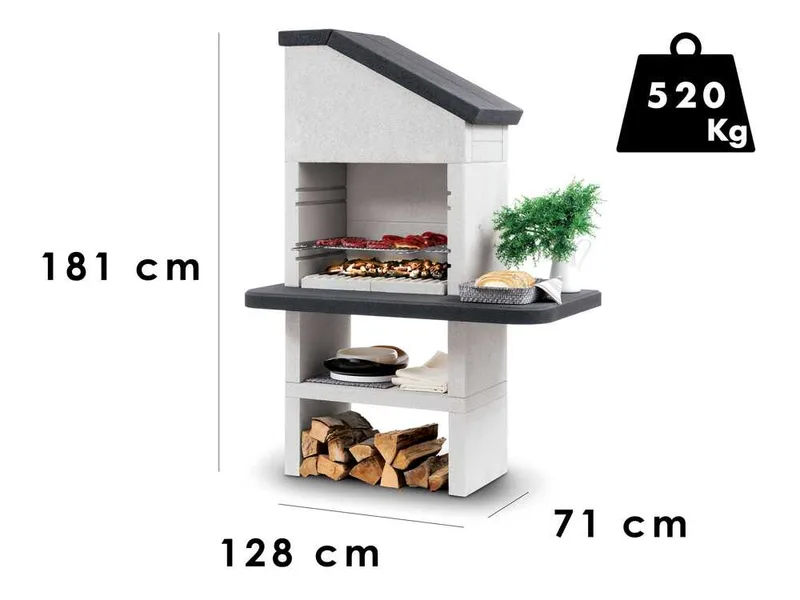 Palazzetti Dubai - Barbecue à bois et charbon en maçonnerie