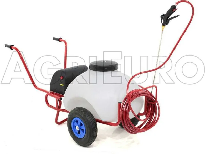 Pulvérisateur à batterie 12 V de 70 l - Pompe de pulvérisateur électrique sur chariot